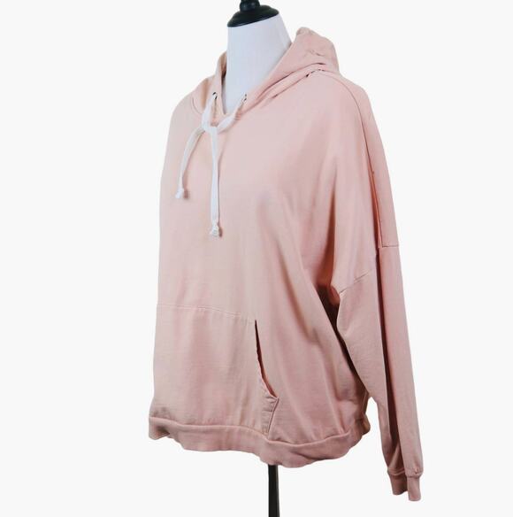 ASOS Tops - ASOS Curve Size 20 Boxy Hoodie Sweatshirt Tunnel Pocket Knit Pink
